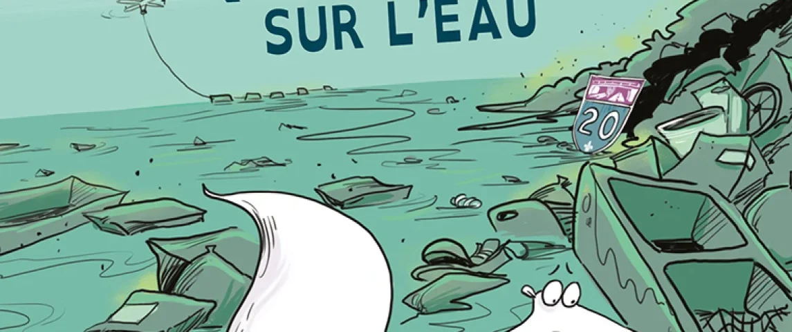 Couverture du livre «Kévin l'écureuil qui marchait sur l'eau»